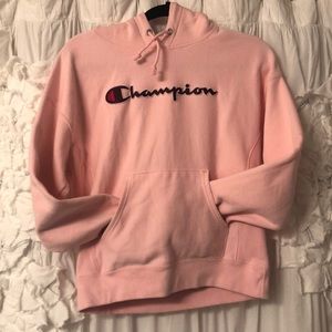 Pink and maroon Champion Hoodie
